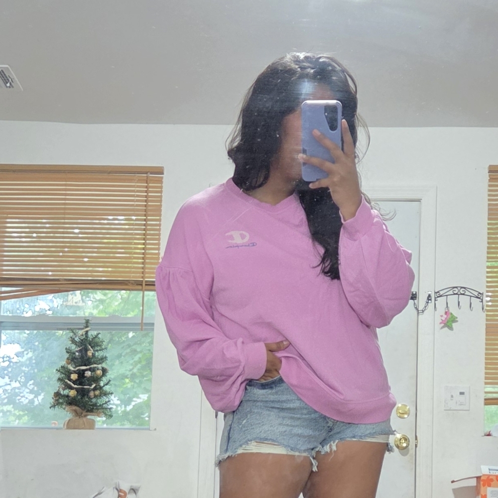 Champion Pink Women's Sweatshirt 2XL